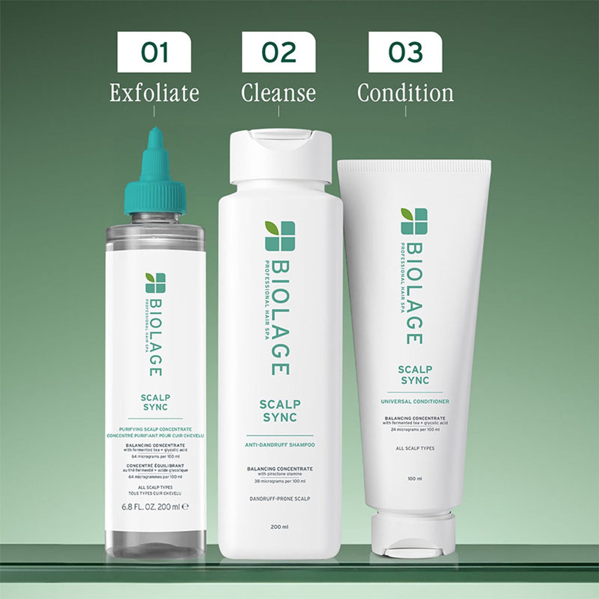 Biolage Scalp Sync Anti-Dandruff Exfoliating Concentrate with Glycolic acid & fermented tea blend