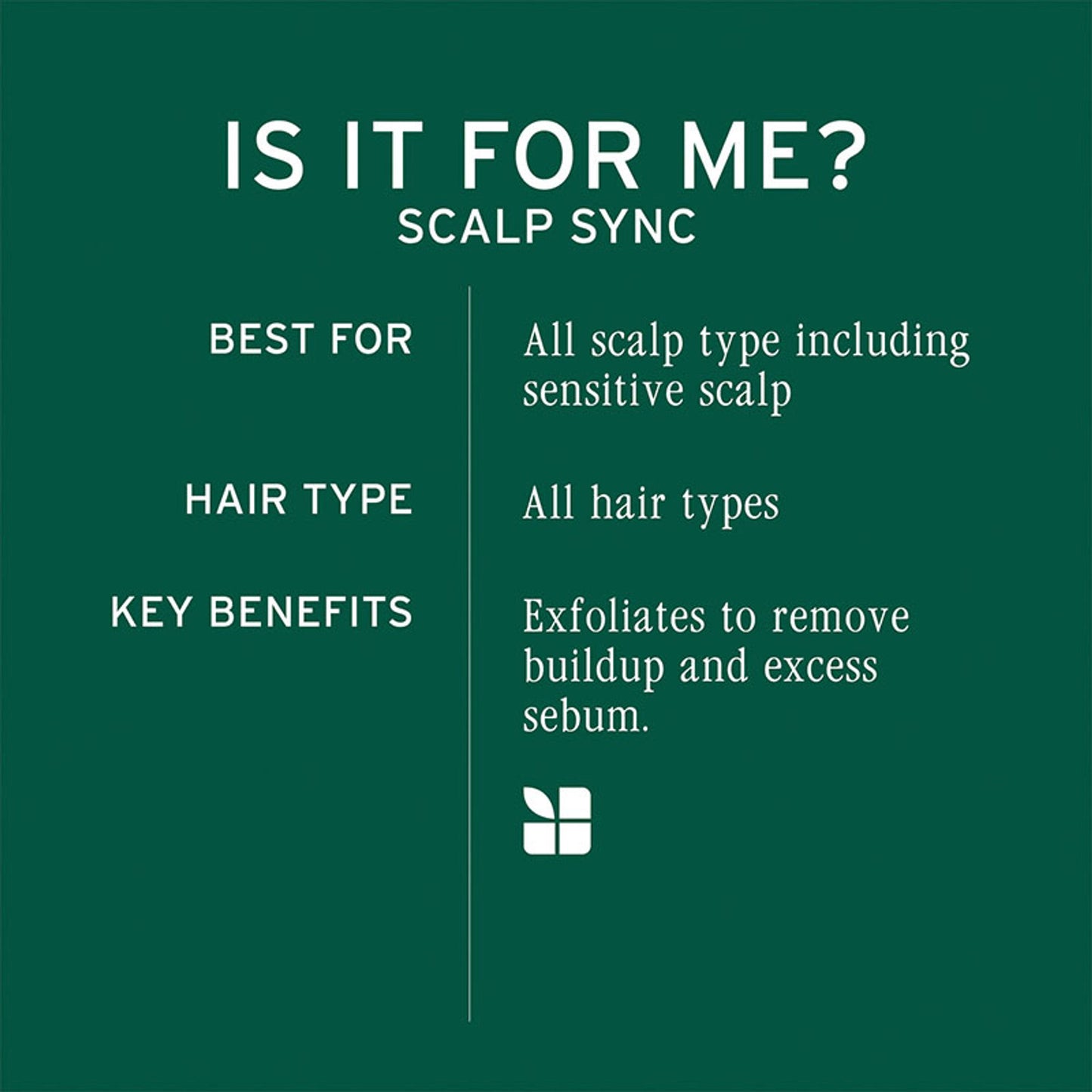 Biolage Scalp Sync Anti-Dandruff Exfoliating Concentrate with Glycolic acid & fermented tea blend