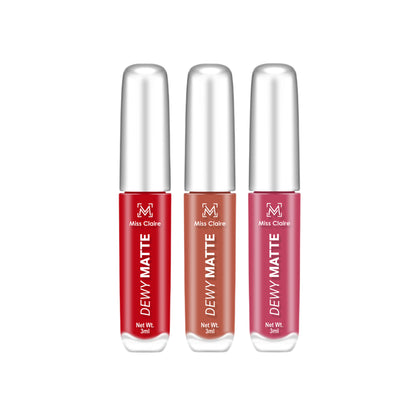 Miss Claire Dewy Matte Lip Combo Set - Flirty