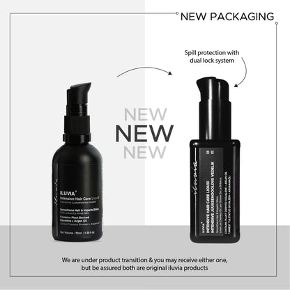 iluvia Intensive Haircare Serum, For Thin, Frizz-Prone Hair, Pre-Styling Essential, Heat Protection