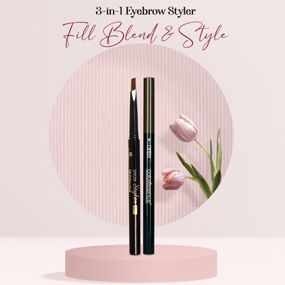 Coloressence 3 In 1 Multifuntion Eyebrow Styler - Dark Brown