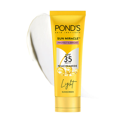 POND’S Sun Miracle SPF 35 PA+++ Light Sunscreen - Protect & Bright, With Niacinamide