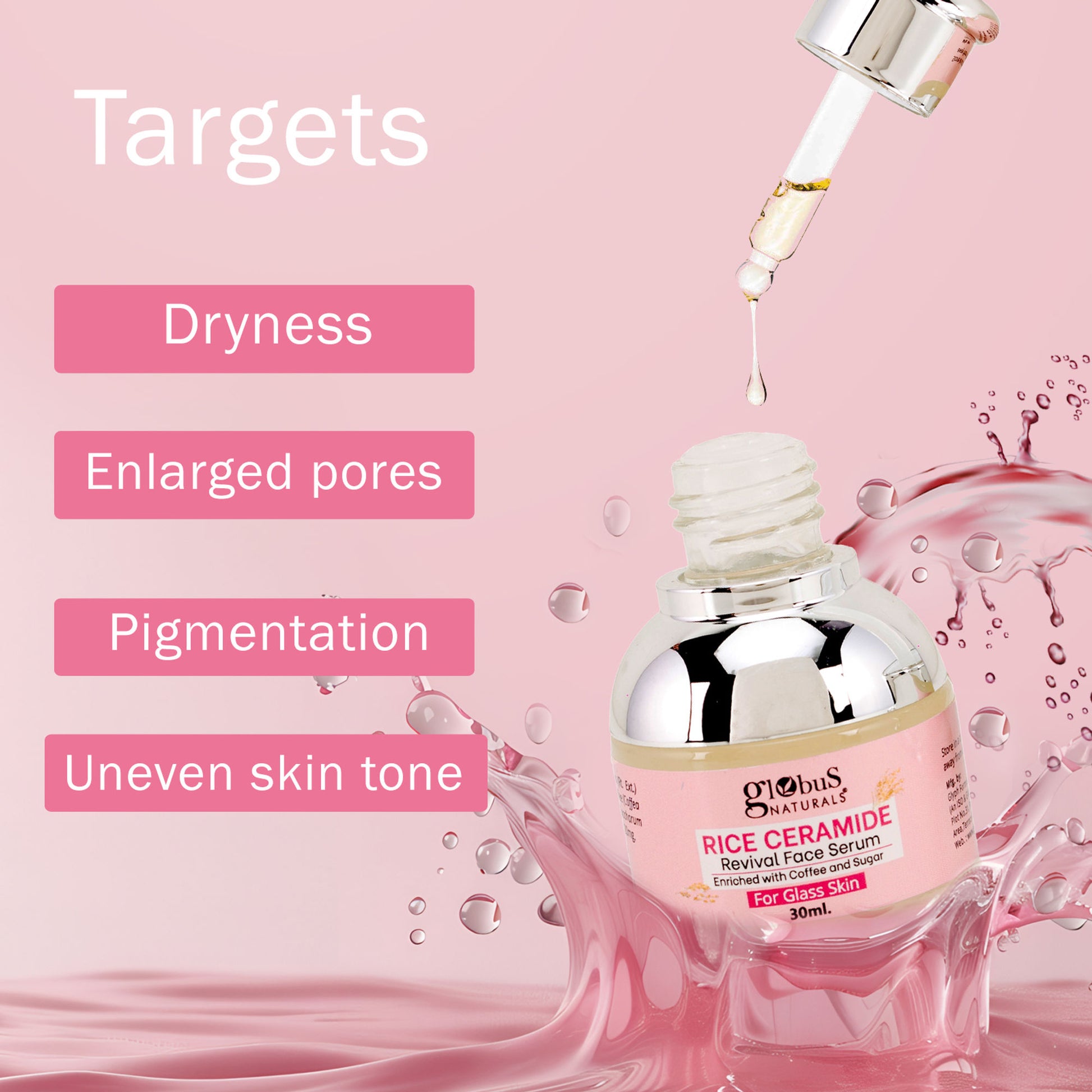 Globus Naturals Rice Ceramide Revival Face Serum