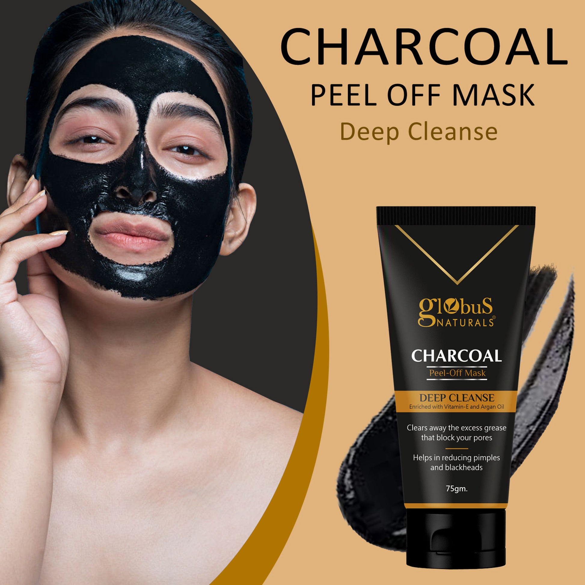 Globus Naturals Charcoal Peel Off Mask