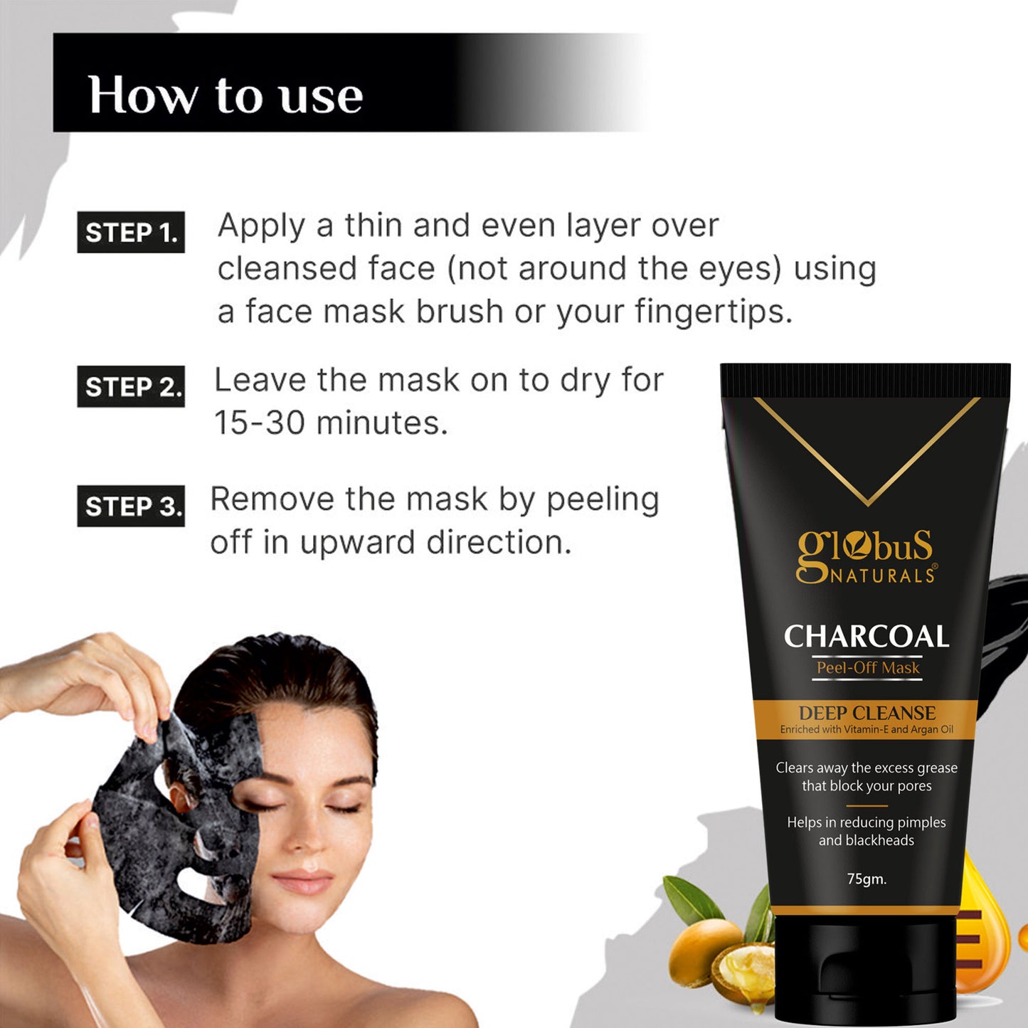Globus Naturals Charcoal Peel Off Mask