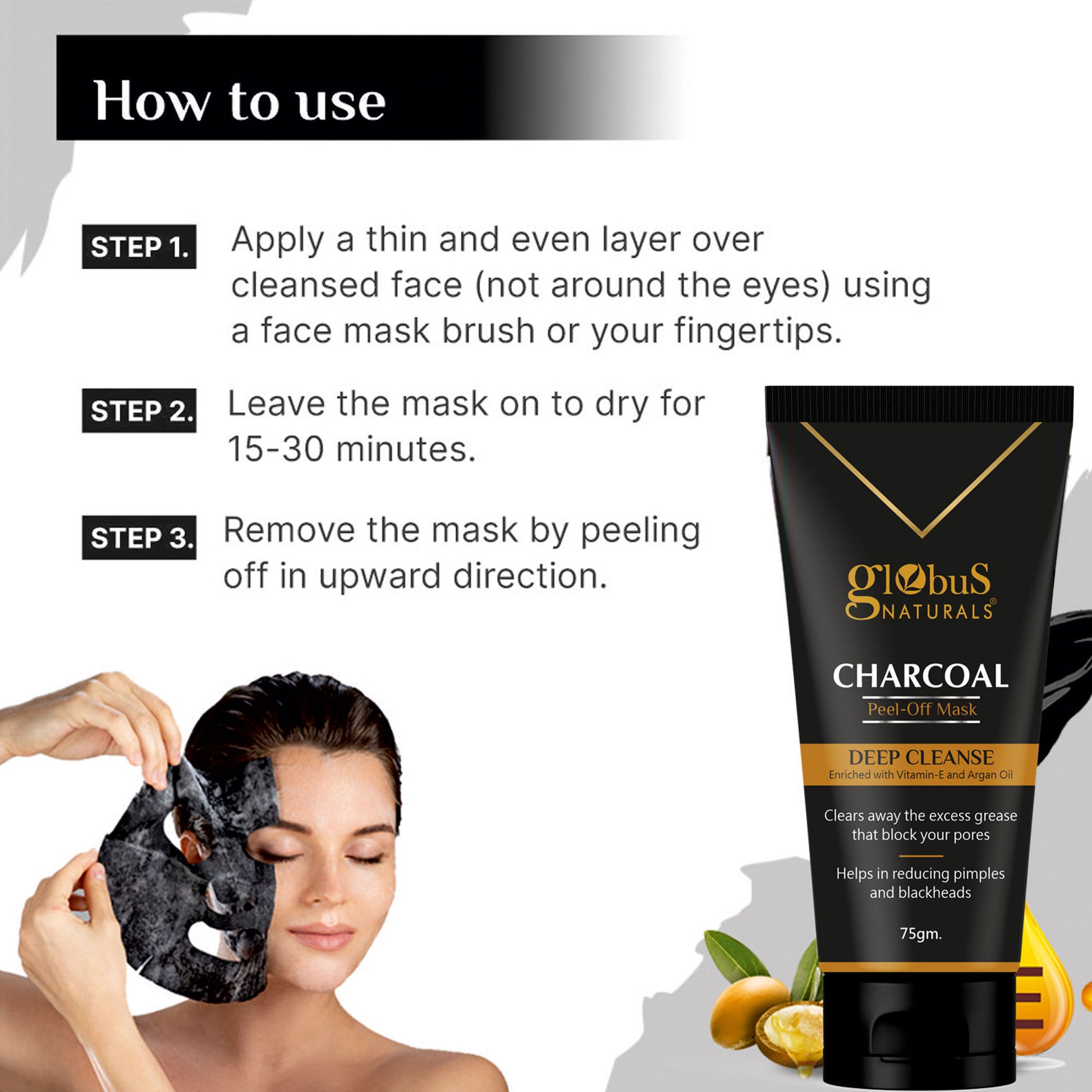 Globus Naturals Charcoal Peel Off Mask