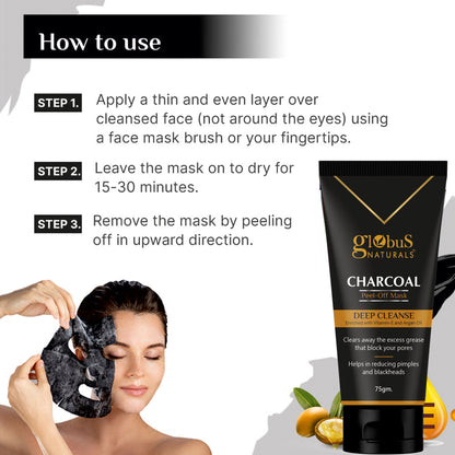 Globus Naturals Charcoal Peel Off Mask