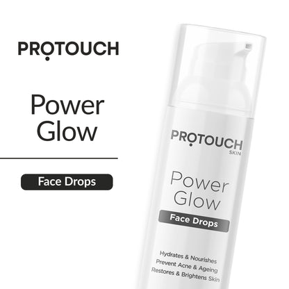 PROTOUCH Power Glow Face Serum - Non Sticky, Deep Hydrating Face Moisturiser with Korean Actives