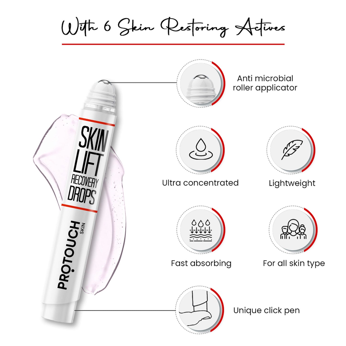PROTOUCH Skin Lift Recovery Serum with Retinol and Korean Kombaucha, Prevents Wrinkle & Ageing