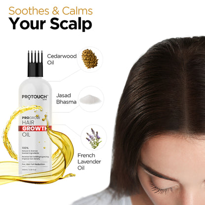 PROTOUCH PROGROW Hair Growth Oil with Rosemary & Methi,Hair Regrowth, Anti Hair Fall & Anti Dandruff