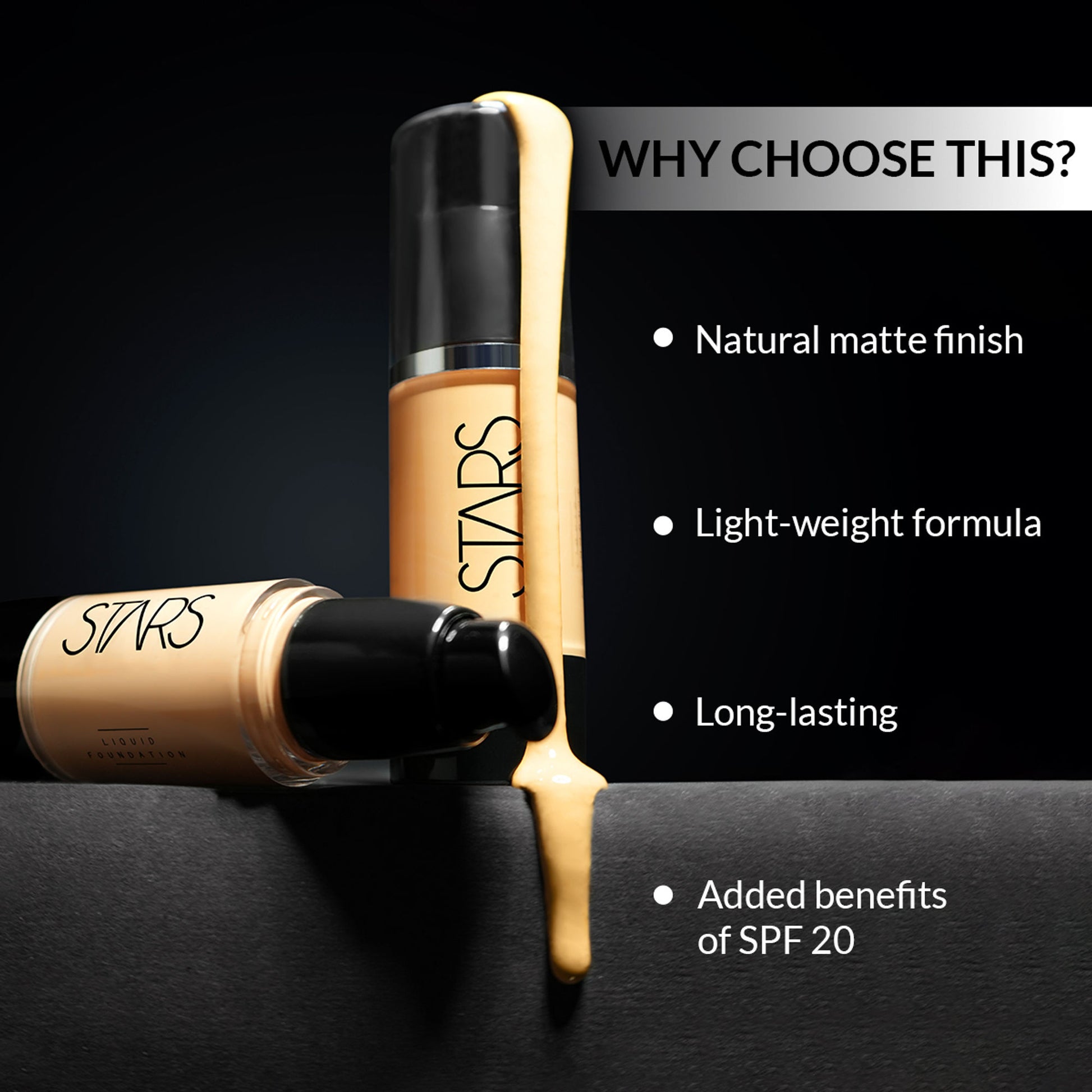 Stars Cosmetics Natural Matte Liquid Foundation - Tan