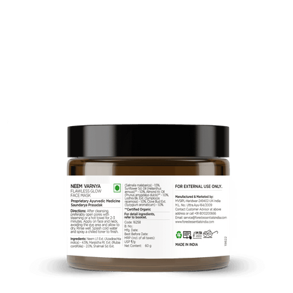 Forest Essentials Neem Varnya Lepa - Ayurvedic Facial Mask for Oily Skin - Face Pack For Acne