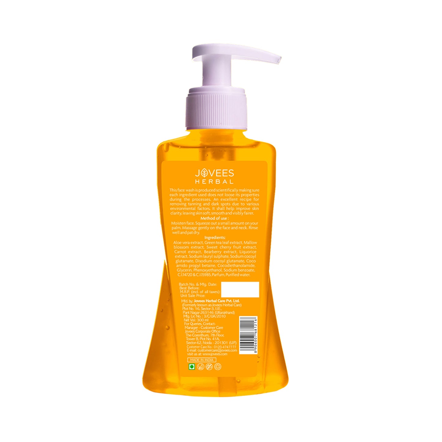 Jovees Herbal De-Tan Face Wash
