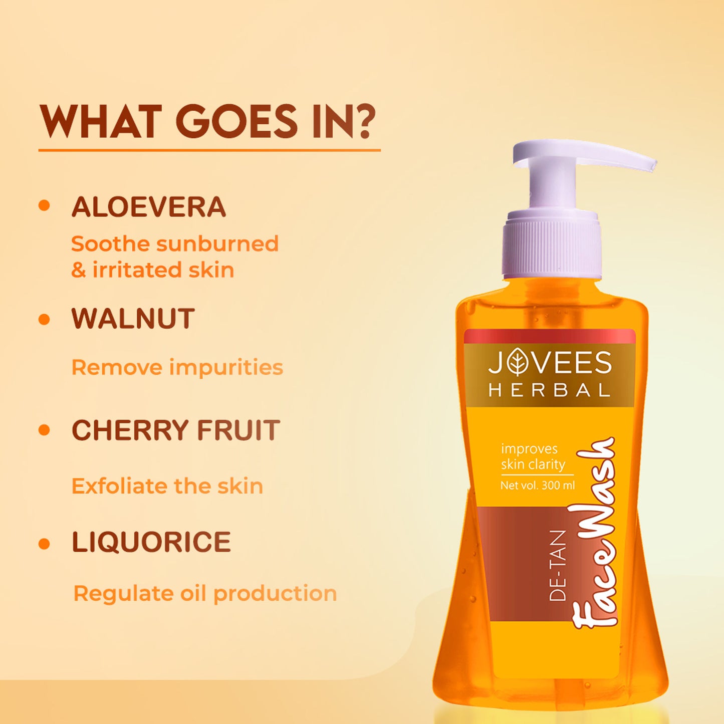 Jovees Herbal De-Tan Face Wash