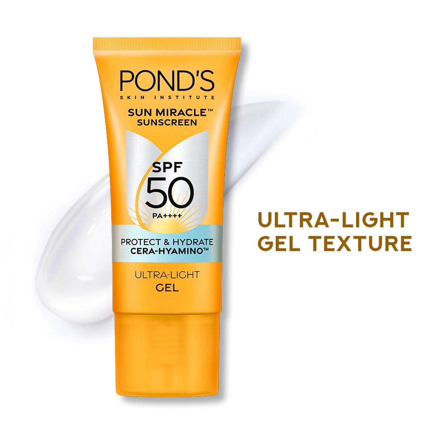 POND’S Sun Miracle SPF 50 PA+++ Crème Gel Sunscreen - Protect & Hydrate, With Hyaluronic Acid