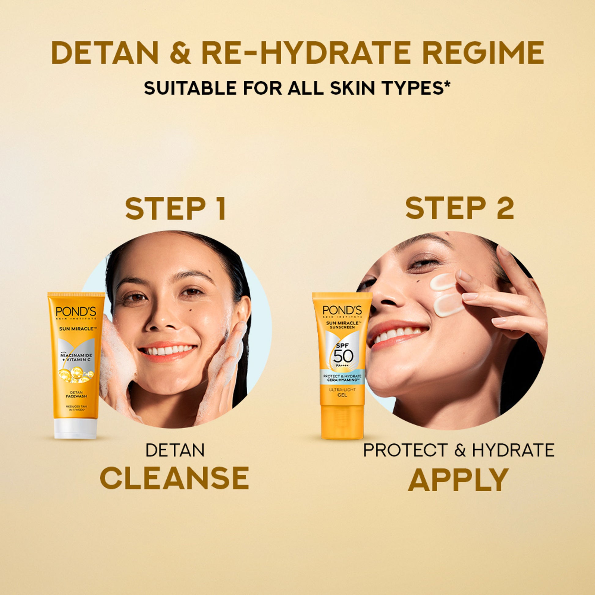 POND’S Sun Miracle SPF 50 PA+++ Crème Gel Sunscreen - Protect & Hydrate, With Hyaluronic Acid