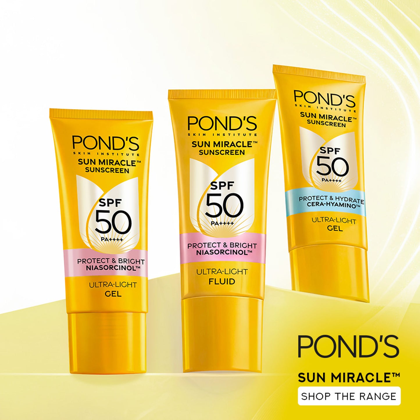 POND’S Sun Miracle SPF 50 PA+++ Crème Gel Sunscreen - Protect & Hydrate, With Hyaluronic Acid