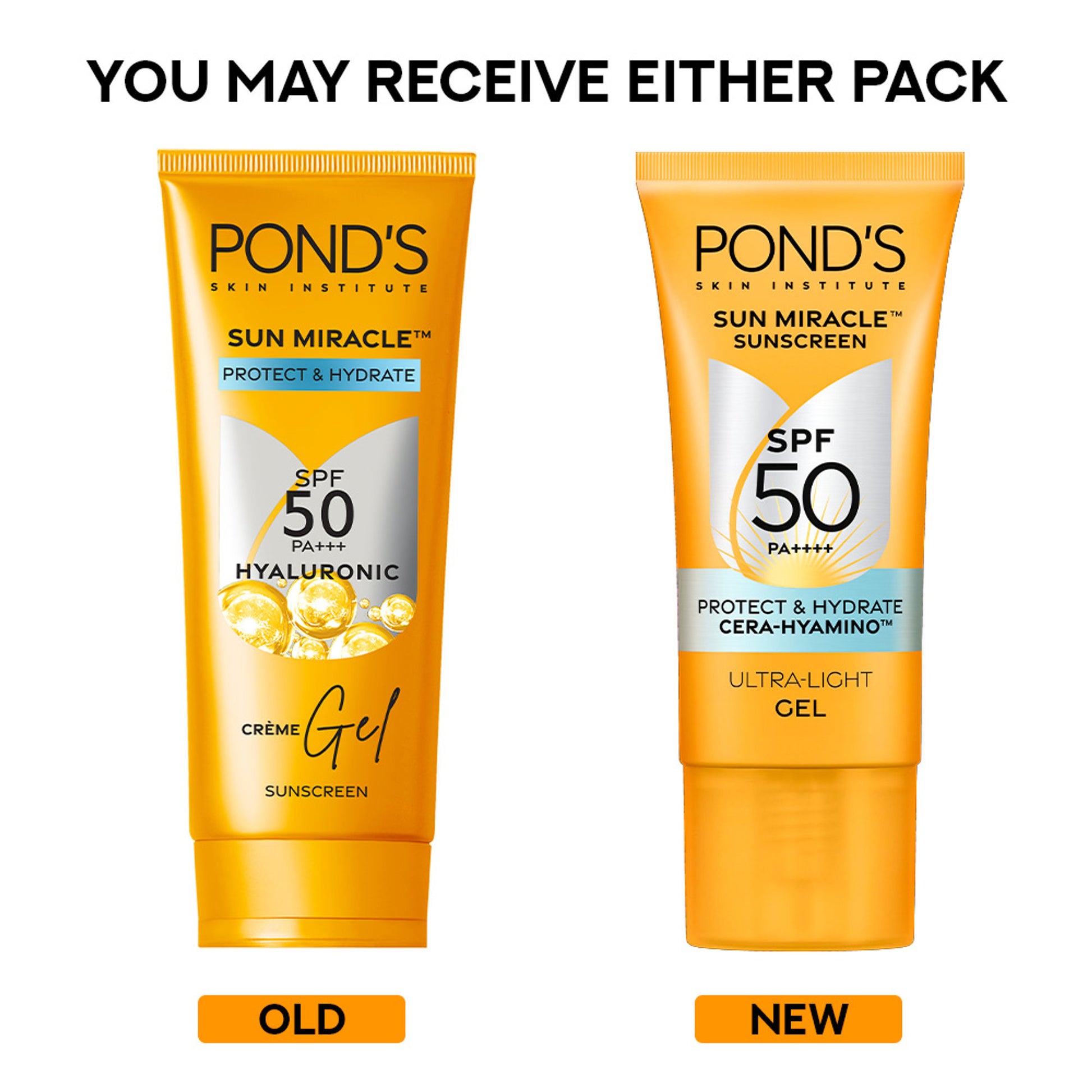 POND’S Sun Miracle SPF 50 PA+++ Crème Gel Sunscreen - Protect & Hydrate, With Hyaluronic Acid
