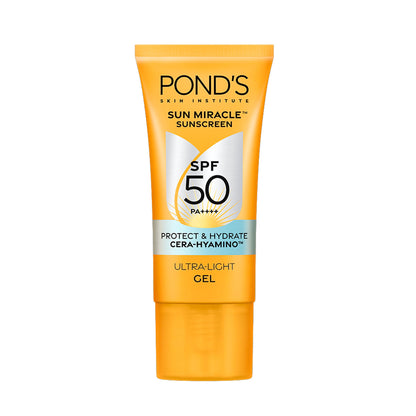 POND’S Sun Miracle SPF 50 PA+++ Crème Gel Sunscreen - Protect & Hydrate, With Hyaluronic Acid