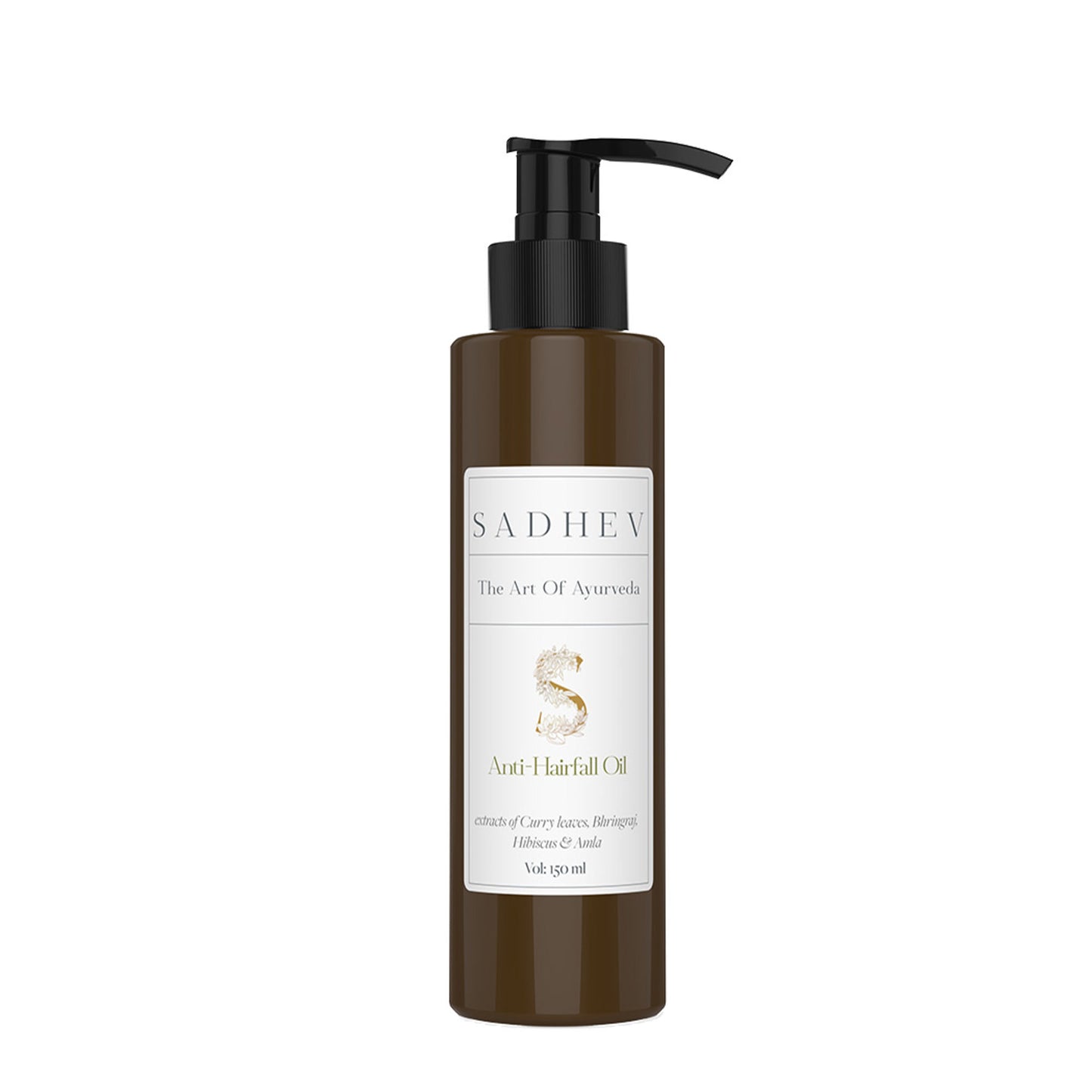 Sadhev Ayurvedic Anti-Hairfall Hair Oil with Curry Leaves, Bhringraj & Amla