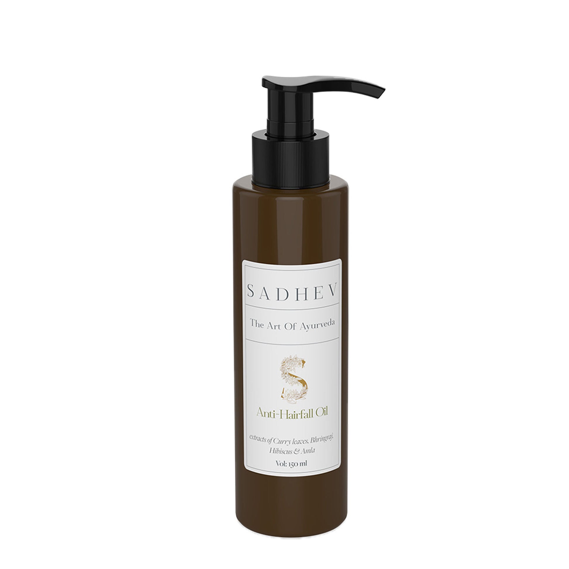 Sadhev Ayurvedic Anti-Hairfall Hair Oil with Curry Leaves, Bhringraj & Amla