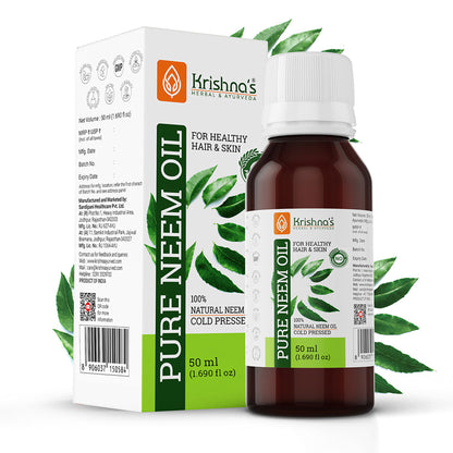Krishna's Herbal & Ayurveda Pure Neem Hair & Skin Oil