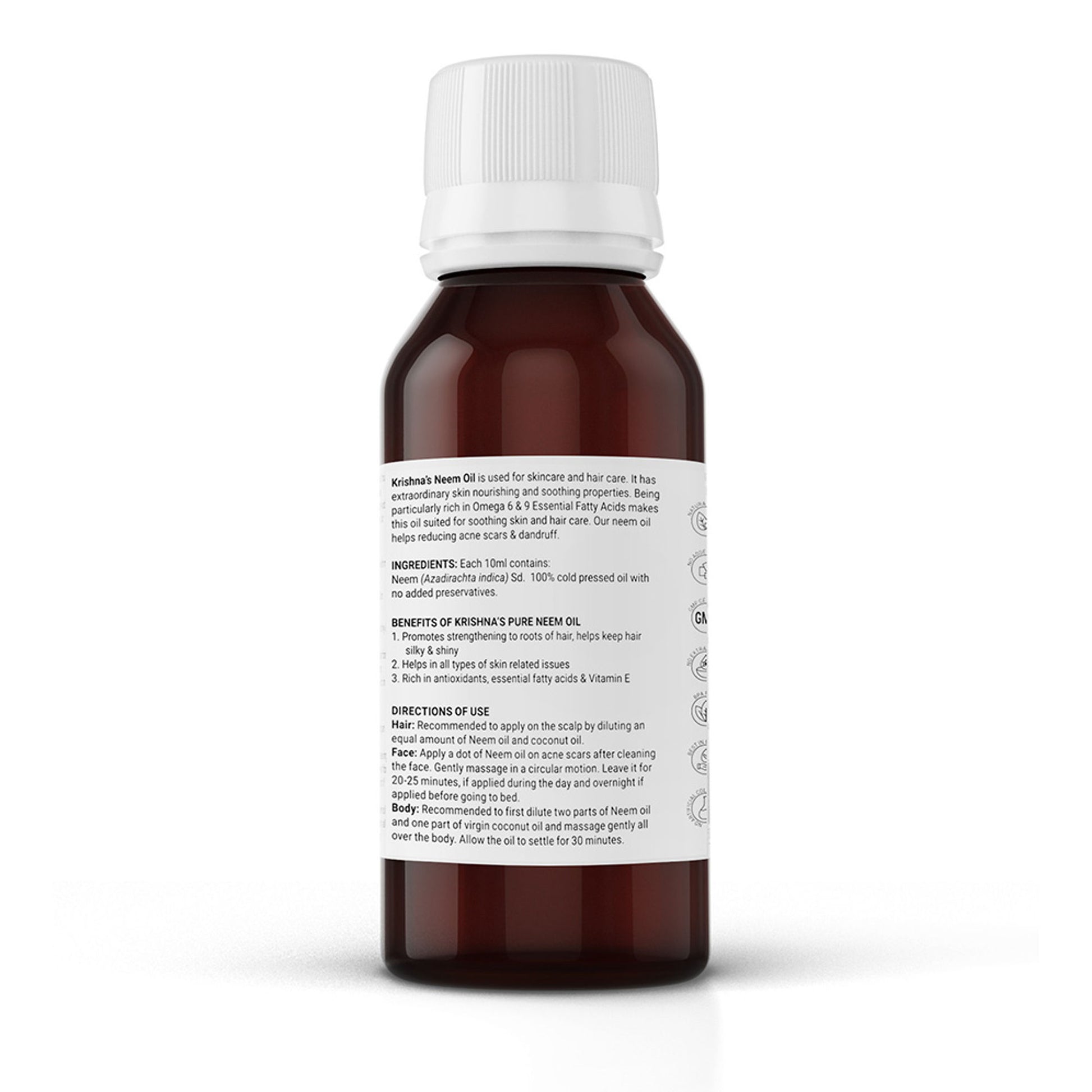 Krishna's Herbal & Ayurveda Pure Neem Hair & Skin Oil