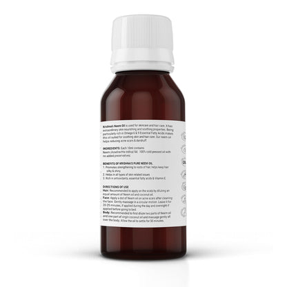 Krishna's Herbal & Ayurveda Pure Neem Hair & Skin Oil