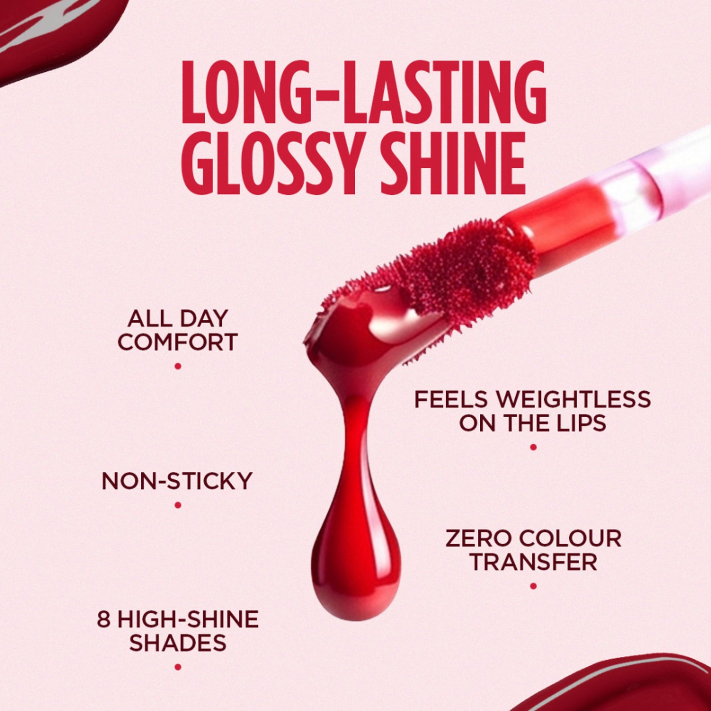 Nykaa Lip Grip No-Transfer Gloss Intense Shine Vinyl Liquid Lipstick - Thrill