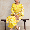 Dhiyona VA Women'sEthnic Motifs Printed Round Neck Straight Kurta With Trousers