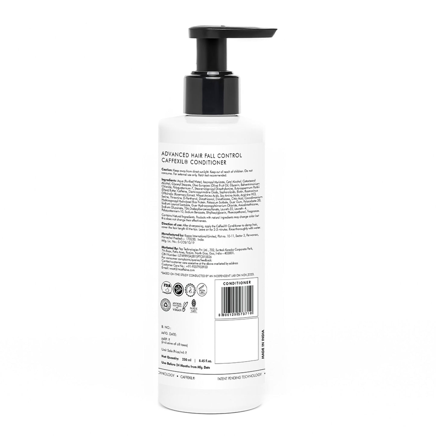 MCaffeine Advanced Hair Fall Control Caffexil® Conditioner With Keratin, Rosemary Extract