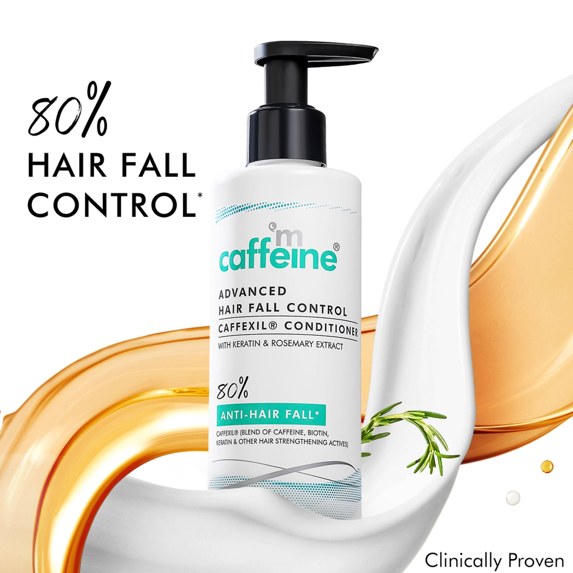 MCaffeine Advanced Hair Fall Control Caffexil® Conditioner With Keratin, Rosemary Extract