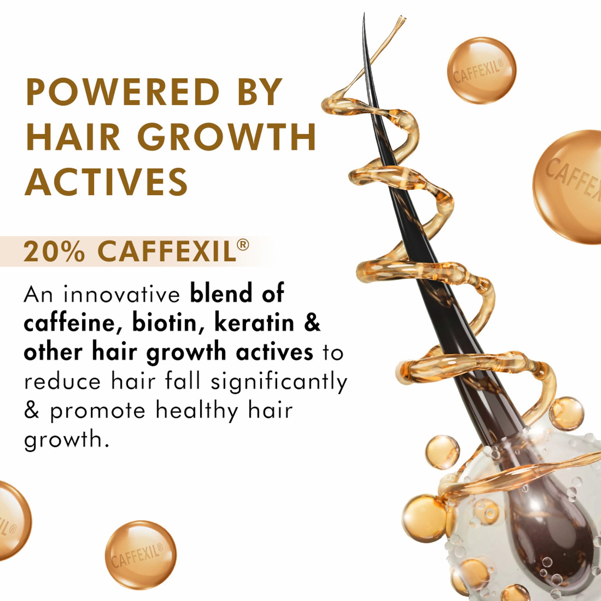 MCaffeine Advanced Hair Growth 20% Caffexil® Hair Serum With Keratin & Rosemary For 80% Hair Growth