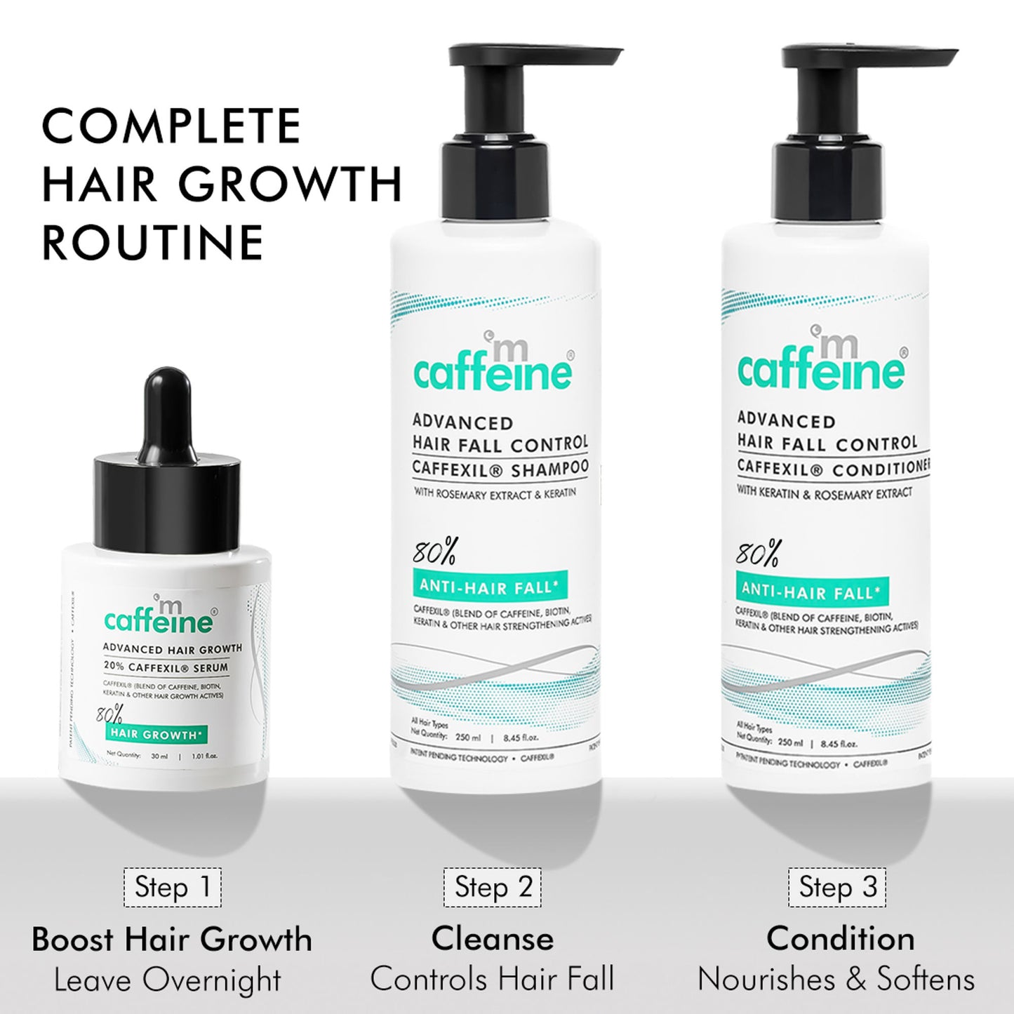 MCaffeine Advanced Hair Growth 20% Caffexil® Hair Serum With Keratin & Rosemary For 80% Hair Growth