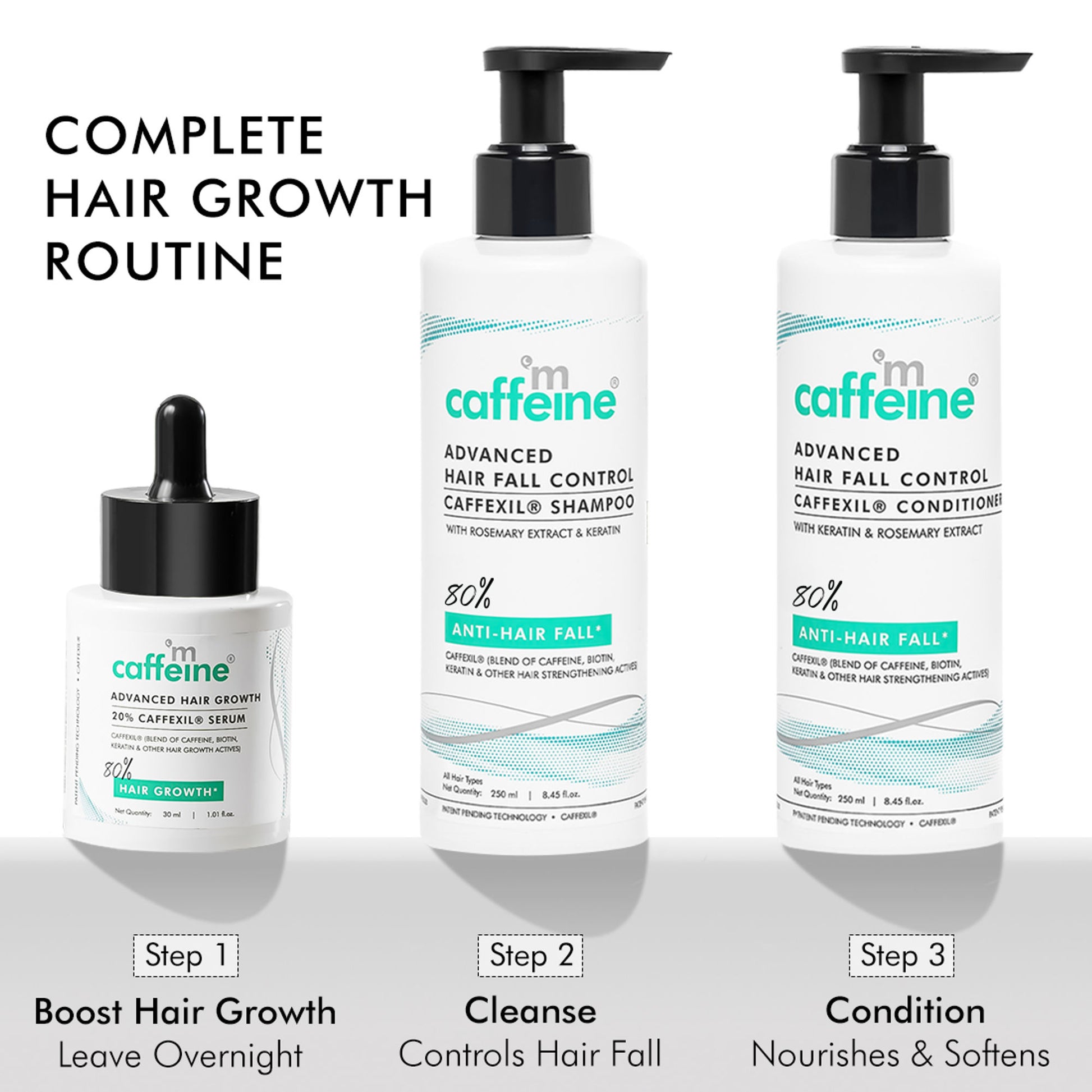 MCaffeine Advanced Hair Growth 20% Caffexil® Hair Serum With Keratin & Rosemary For 80% Hair Growth