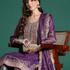 Indyancart IE Ethnic Motifs Embroidered Sequinned Kurta with Palazzos & Dupatta