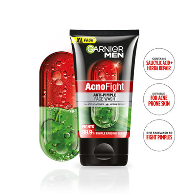 Garnier Men AcnoFight Anti Pimple Face Wash, , Anti Pimple Face Wash with Salicylic Acid