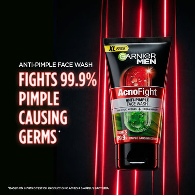 Garnier Men AcnoFight Anti Pimple Face Wash, , Anti Pimple Face Wash with Salicylic Acid