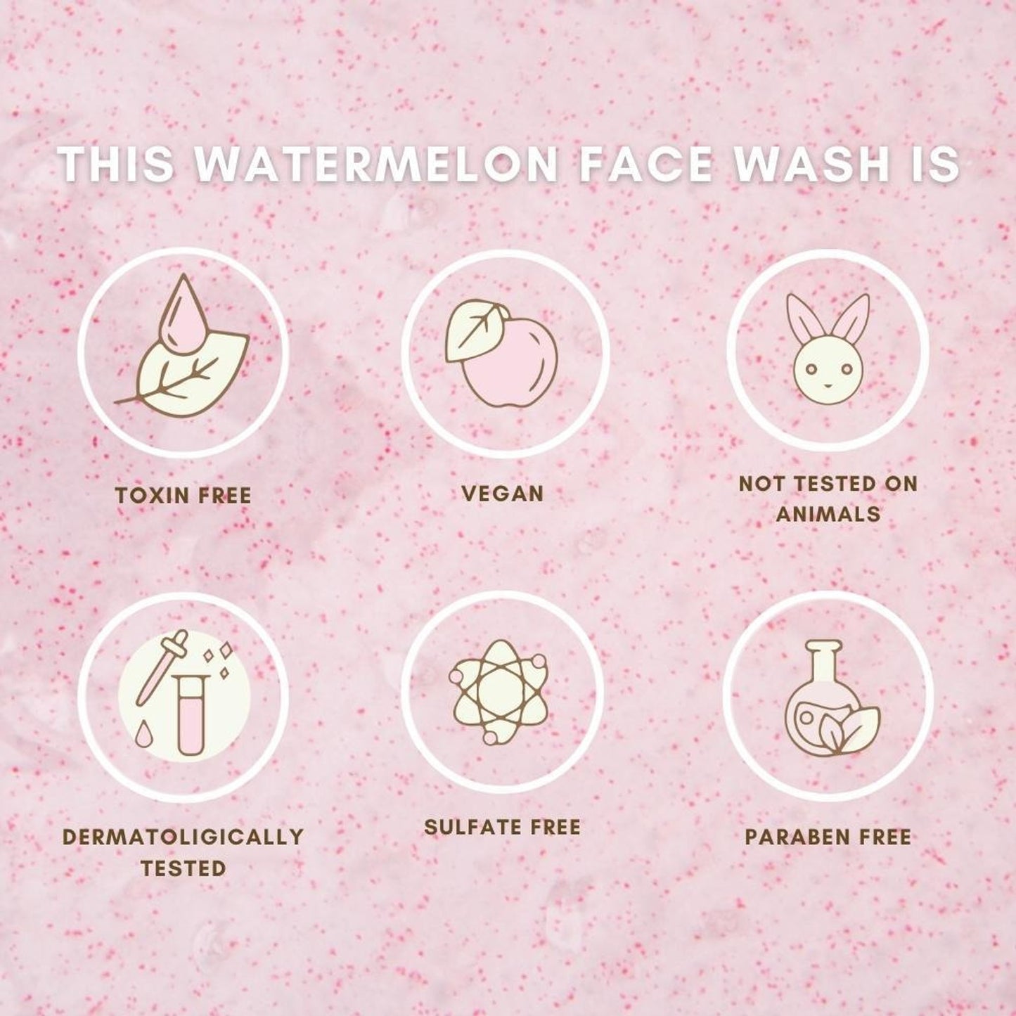 The Skin Diet Company Watermelon Face Wash - Dull, Dry & Oily Skin, HA, Salycylic Acid, Vitamin B