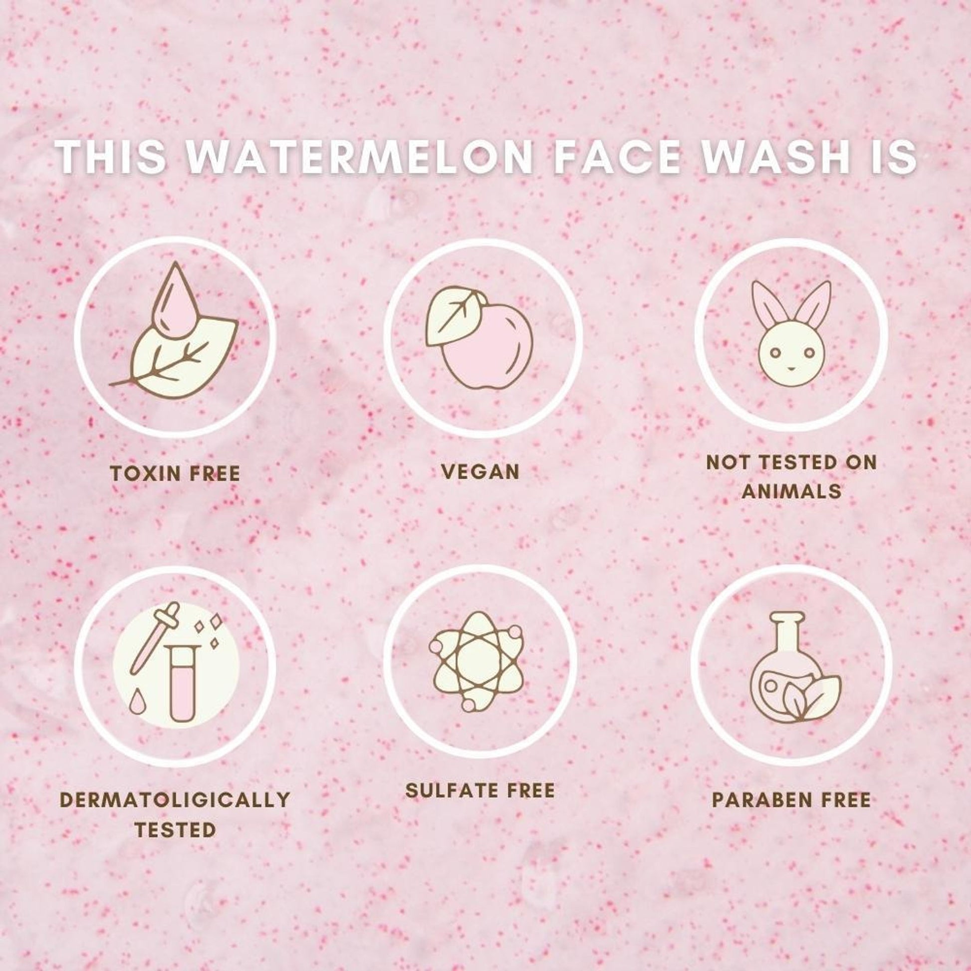 The Skin Diet Company Watermelon Face Wash - Dull, Dry & Oily Skin, HA, Salycylic Acid, Vitamin B