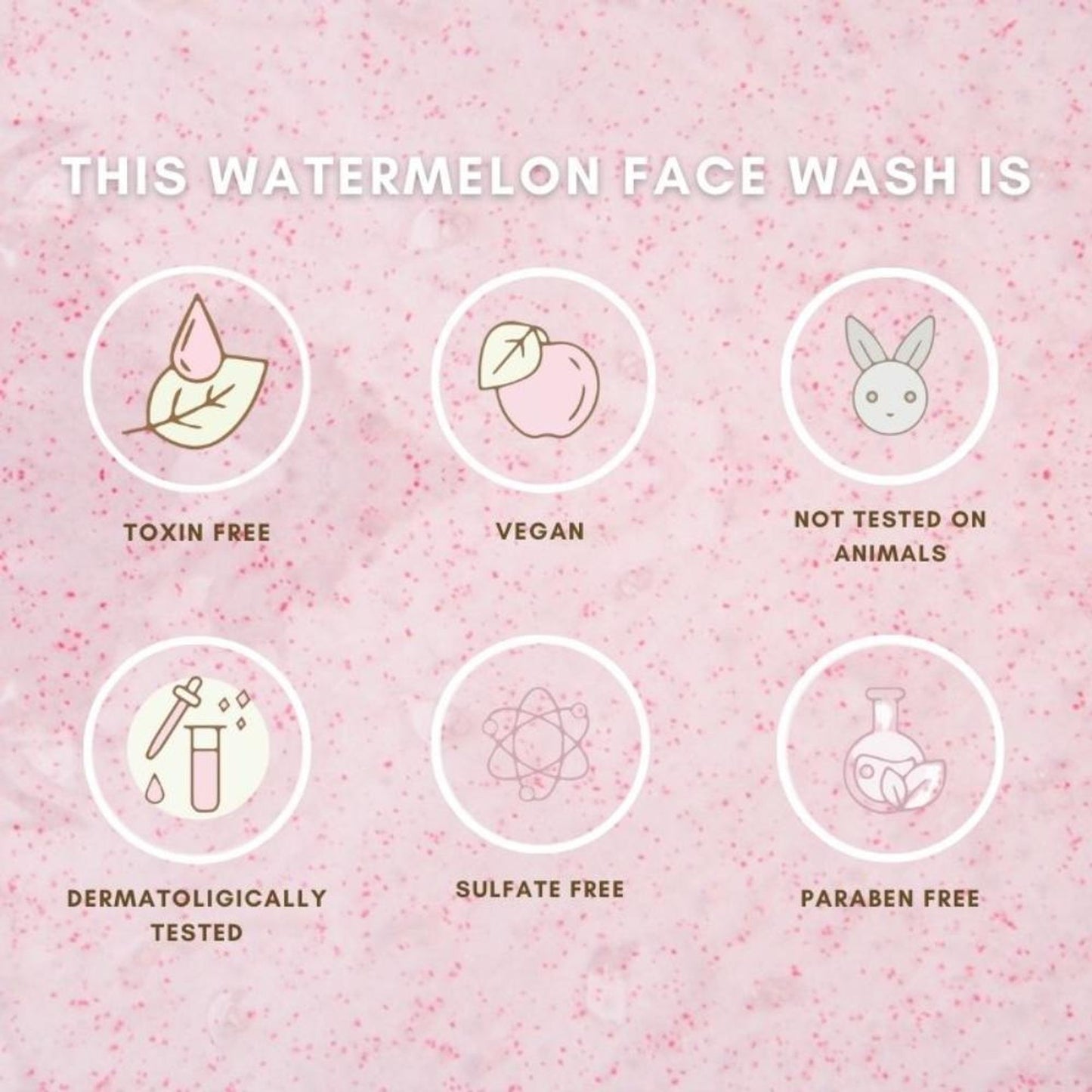The Skin Diet Company Watermelon Face Wash - Dull, Dry & Oily Skin, HA, Salycylic Acid, Vitamin B
