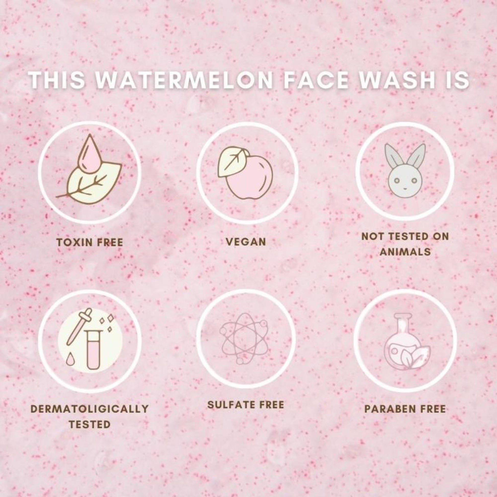 The Skin Diet Company Watermelon Face Wash - Dull, Dry & Oily Skin, HA, Salycylic Acid, Vitamin B