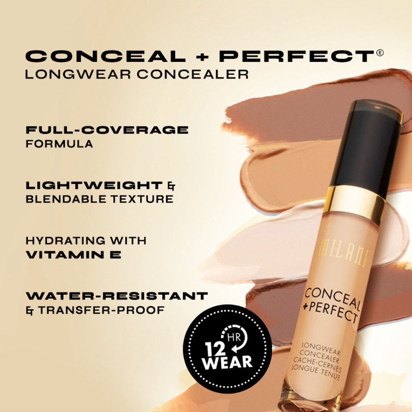Milani Conceal + Perfect Longwear Concealer - Light Natural