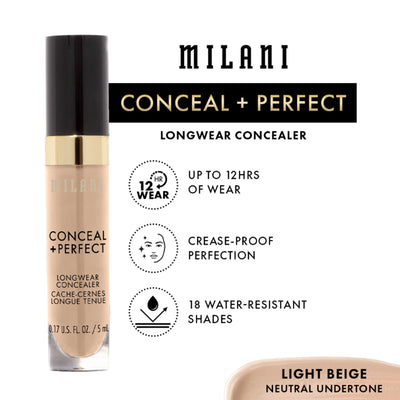 Milani Conceal + Perfect Longwear Concealer - Light Beige