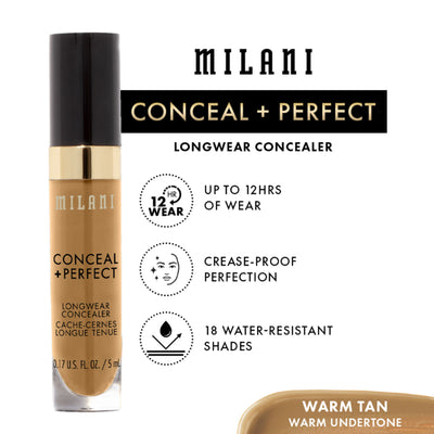 Milani Conceal + Perfect Longwear Concealer - Warm Tan