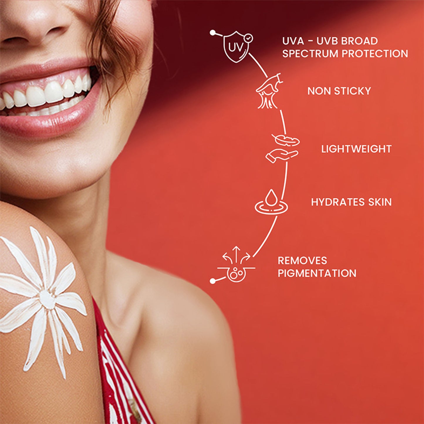 The Skin Story Beetroot Glowing Skin Face Sunscreen SPF 30 PA++ For Sun Tan Dark Spots Pigmentation