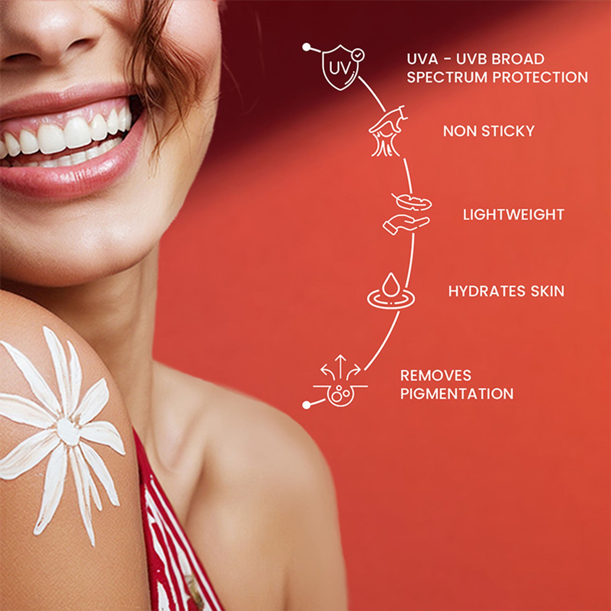 The Skin Story Beetroot Glowing Skin Face Sunscreen SPF 30 PA++ For Sun Tan Dark Spots Pigmentation