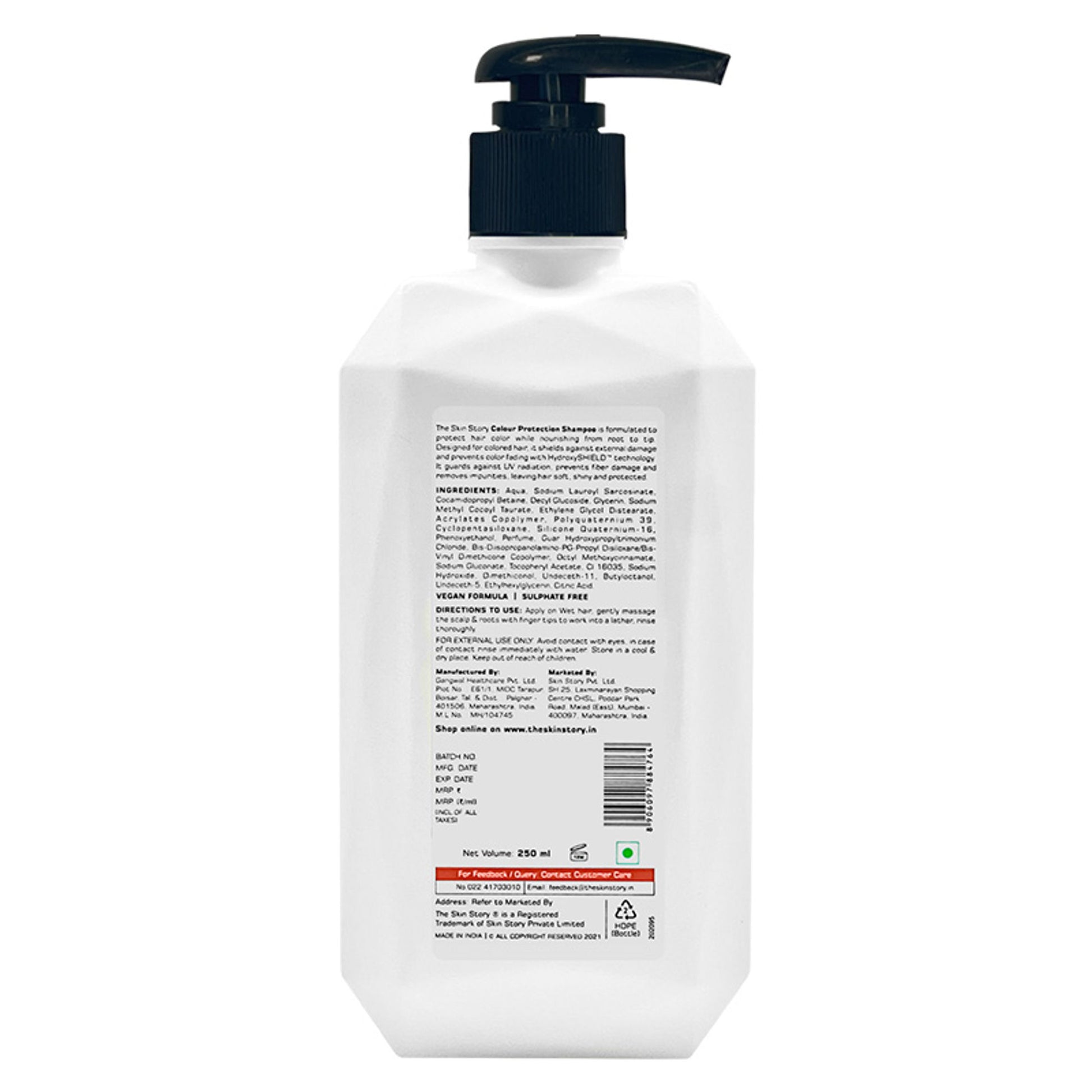 The Skin Story Colour Protection Shampoo For Vibrant Soft Shiny Hair Reduces Breakage Sulphate Free