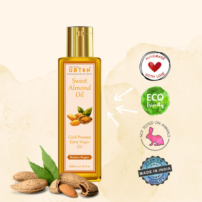 Rejuvenating UBTAN Cold Pressed Extra Virgin Sweet Almond Oil