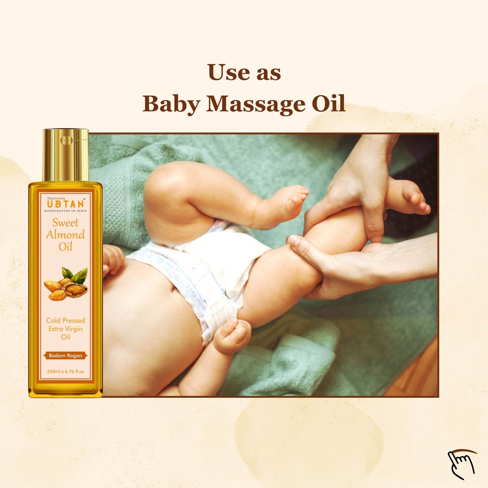 Rejuvenating UBTAN Cold Pressed Extra Virgin Sweet Almond Oil